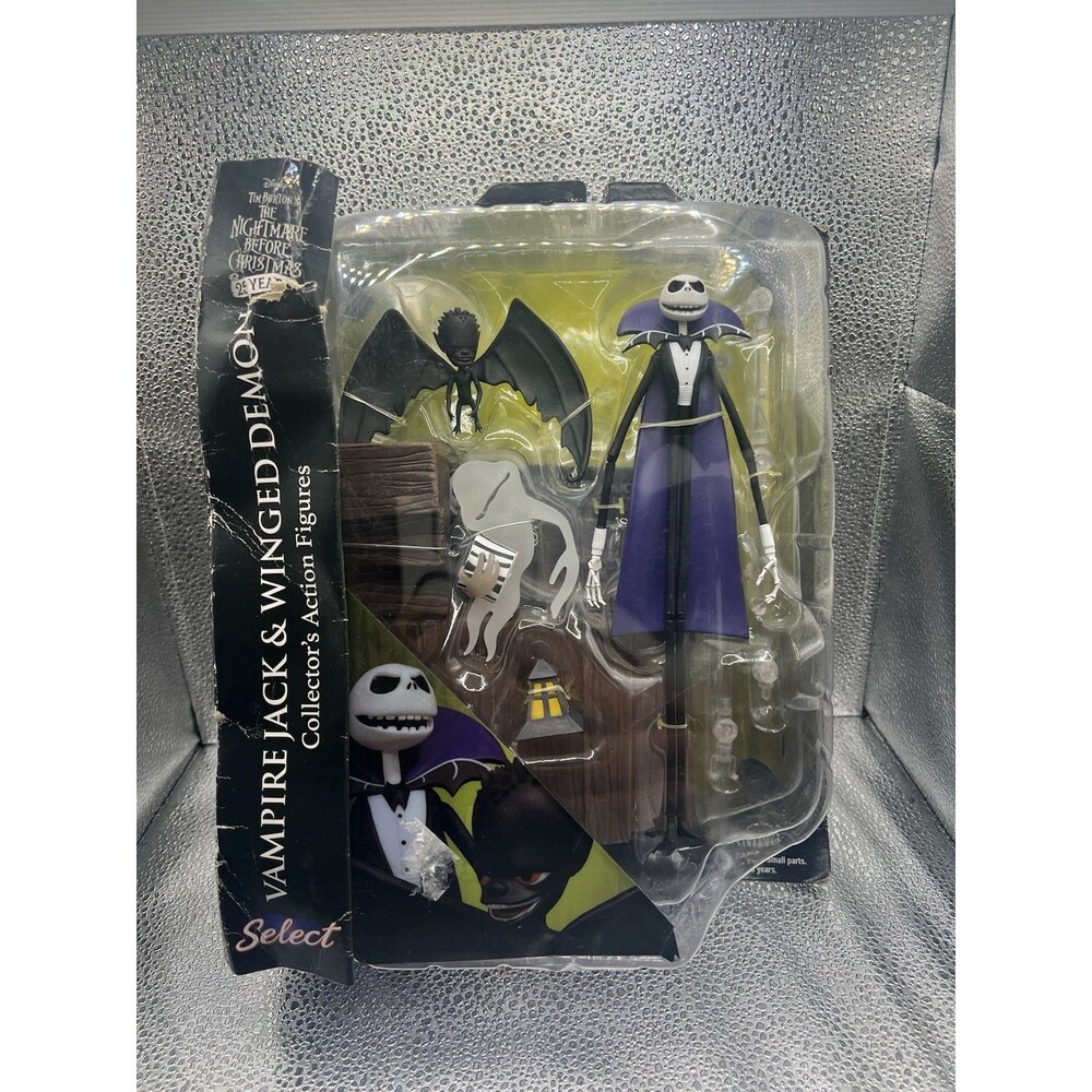 Nightmare Before Christmas Vampire Jack & Wing Demon Action Figure Damage box